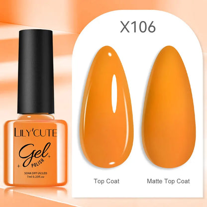 LILYCUTE 7ml Brown Red Purple Nail Gel Polish Coffee Color Series Semi Permanent UV Gel Soak off Nail Gel Varnishes For Nail Art