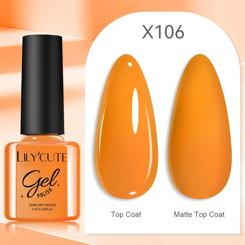 LILYCUTE Nude Crystal Rubber Base Gel Nail Polish Natural Color Semi Permanent UV Gel Soak Off Self Leveling Nail Gel Varnishes