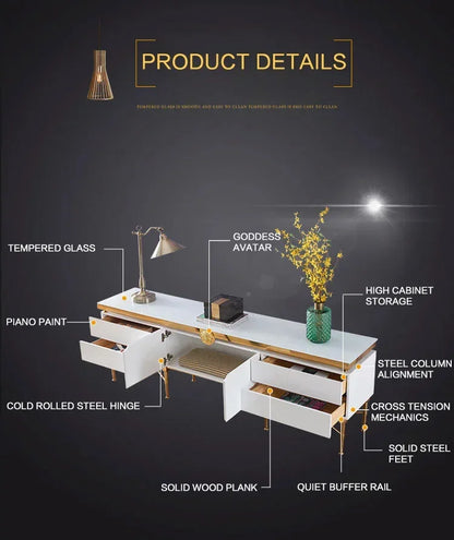TV Table Small Sitting Room Ground Ark Of Stainless Steel Wooden Furniture Of The Lacquer That Bake