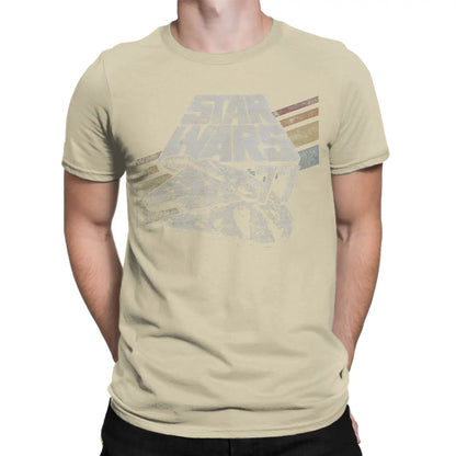 Stars  T-Shirts Men Millennium Falcon 77 Fashion Pure Cotton Tee Shirt Crewneck Short Sleeve T Shirt Printing Tops