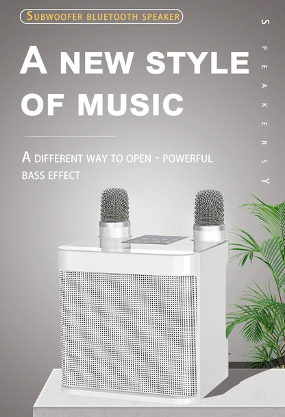 Karaoke Machine for Adults, Portable Bluetooth Karaoke Microphone Singing Speaker Karaoke Player with 2 Wireless Mic Home Party