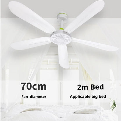 220V AU/EU/UK Silent 5 Leaves Ceiling Canopy fan with 1.8m switch Hanging Fan for Camping Bed Dormitory Tent  celling fan