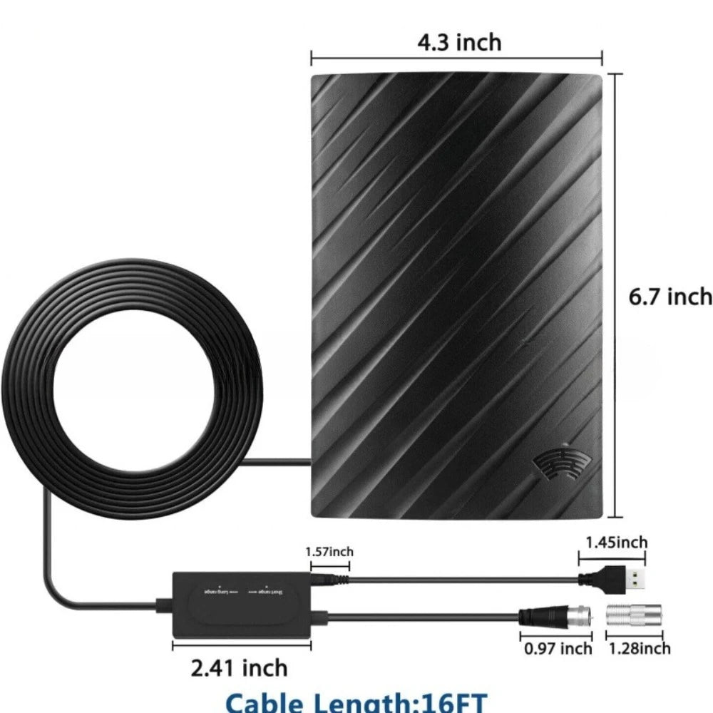 HDTV Digita Antenna for All Smart/Old TV with Amplifier Signal Booster for Local Channels Indoor ATSC DVB-T/T2 ISDB-T DMB-T/H