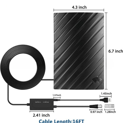 HDTV Digita Antenna for All Smart/Old TV with Amplifier Signal Booster for Local Channels Indoor ATSC DVB-T/T2 ISDB-T DMB-T/H