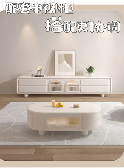 Simple Small Tv Stand Light Color High Gloss Entertainment Tv Stand Floor Movable Mobili Soggiorno Moderni Home Furniture