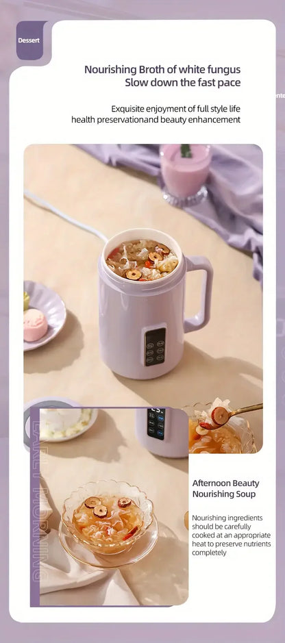 220V /110V Fully Automatic Mini Stew Pot Porridge Pot Household Electric Stew Pot Ceramic BB Soup Porridge Cooker EU/US Plug