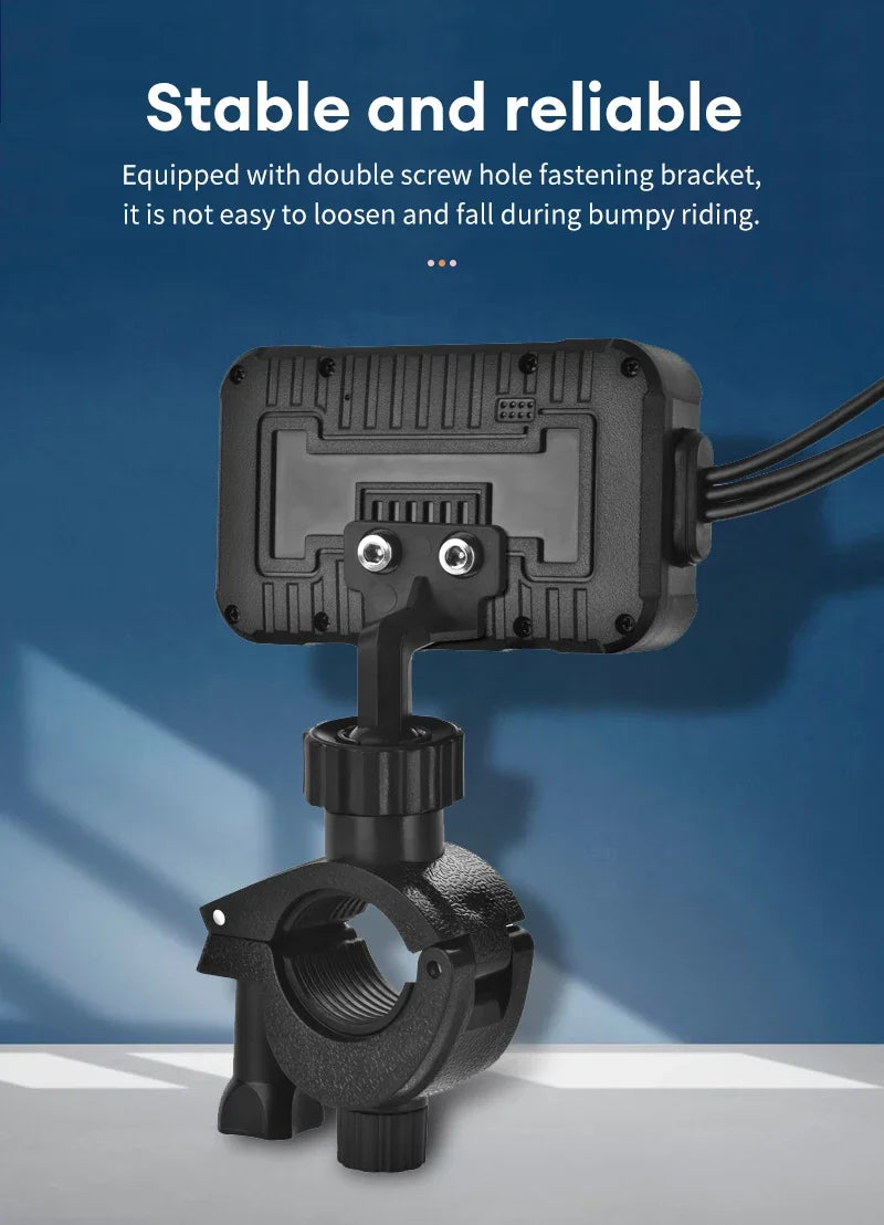 3 Inch Motorcycle Dashcam Waterproof Motorcycle Camera DVR Front 720P & Rear 480P Camera Video Loop Recorder Black Night Vision
