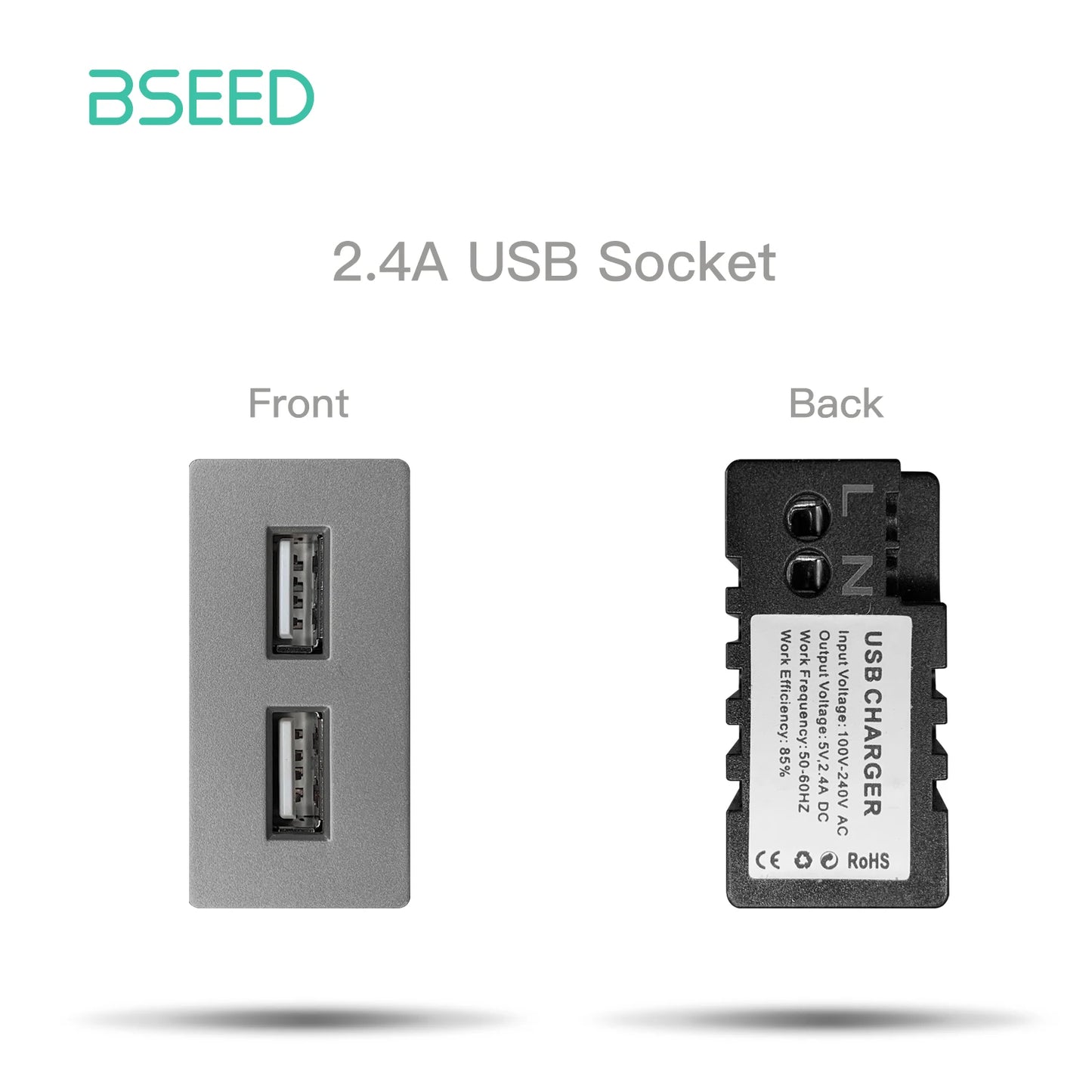 BSEED Glass Frames EU Standard HDMI Tel Sockets Module Part Internet Wall Sockets TV DIY Function Base USB CAT5 Satellite Parts