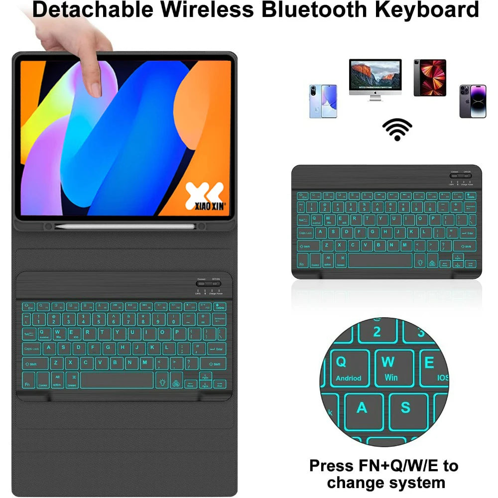 Tablet Case for Lenovo Xiaoxin Pad 11 lnch 2024 2025,Detachable  Keyboard Case for Lenovo Tab M11 / Idea Tab 11" with Pen Slot