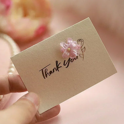 Greeting Cards with Envelope Mini Small Light Golden Color for Business Mother's Teacher's Day Thank You Gift Card