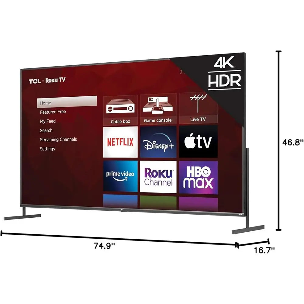 85-inch Class 4-Series 4K UHD HDR Smart u TV - 85S435, 2021 el , Black