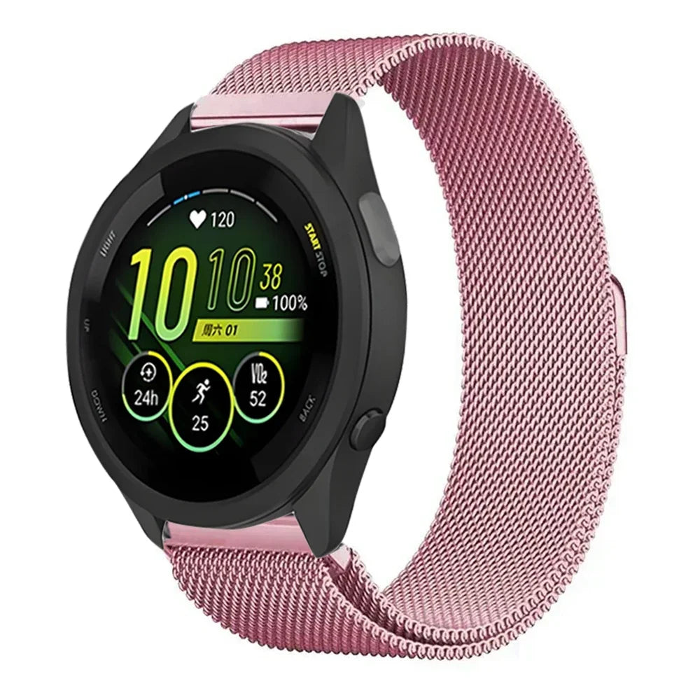 20mm 22mm Magnetic Milanese Strap for Garmin Forerunner165 55 645 265 965 255/Active 5/Vivoactive Comfortabe Band Garmin Venu 3