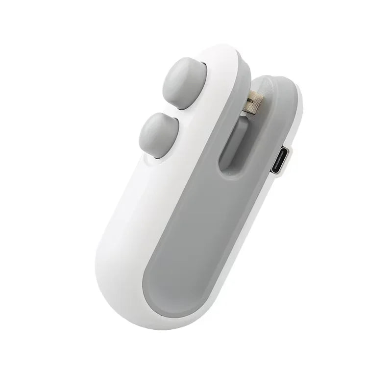 HOMEFISH Mini Handheld Heat Sealer USB Rechargeable Food Storage Bag Plastic Packaging Machine Clip Bag Portable Food Sealer