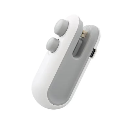 HOMEFISH Mini Handheld Heat Sealer USB Rechargeable Food Storage Bag Plastic Packaging Machine Clip Bag Portable Food Sealer