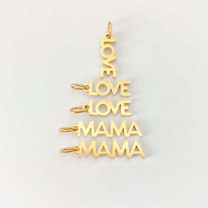 eManco  MAMA LOVE  Pendant  Stainless Steel Letter Hang Ornament For DIY Mother's Day Nacklace Earrings Jewelry Making