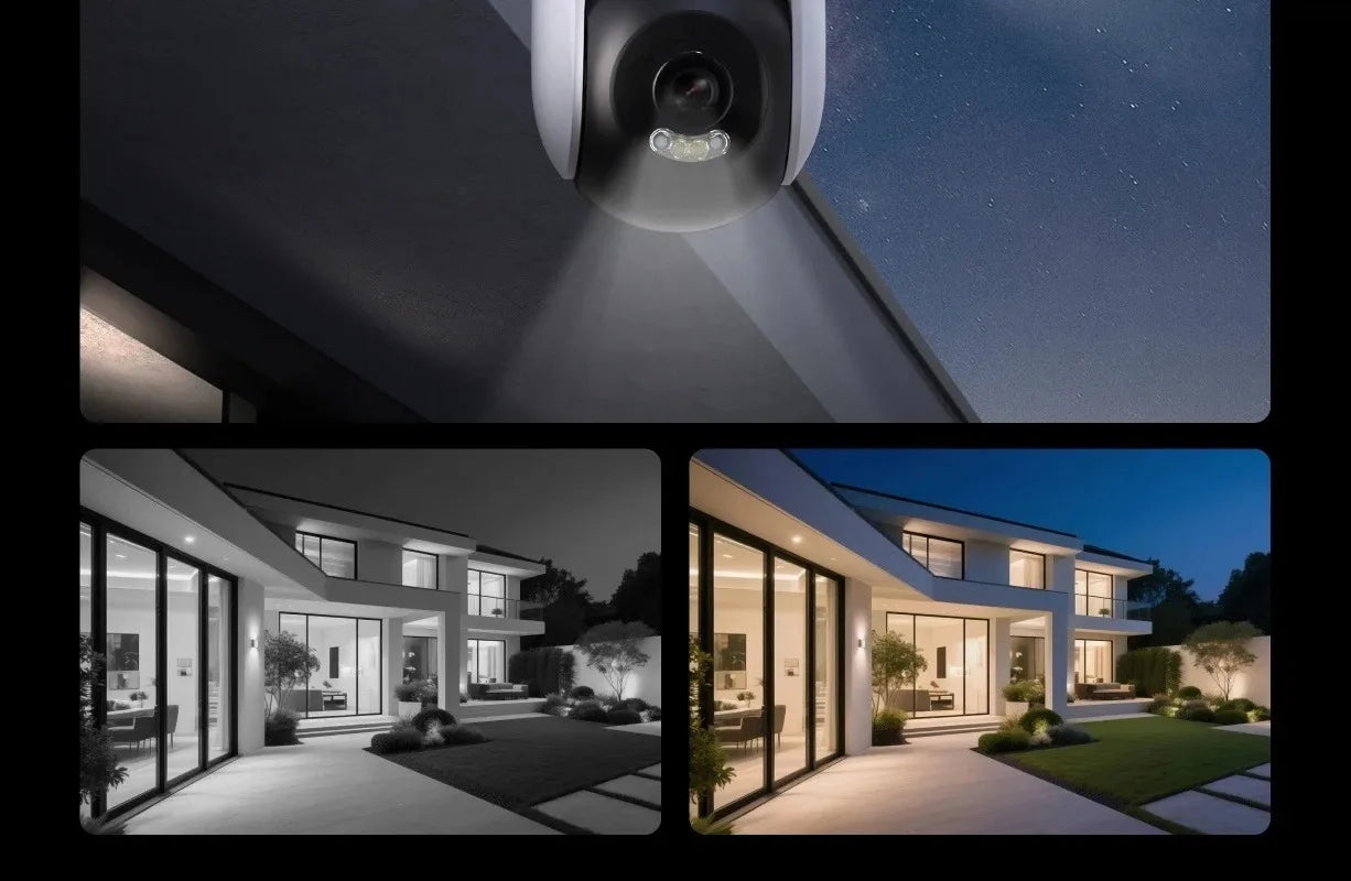 New Xiaomi Outdoor Camera 4 Dual Lens 5MP 3K HD Dual View Monitoring Panoramic Closeup Tracking IP66 Weatherproof AntiTheft - CN