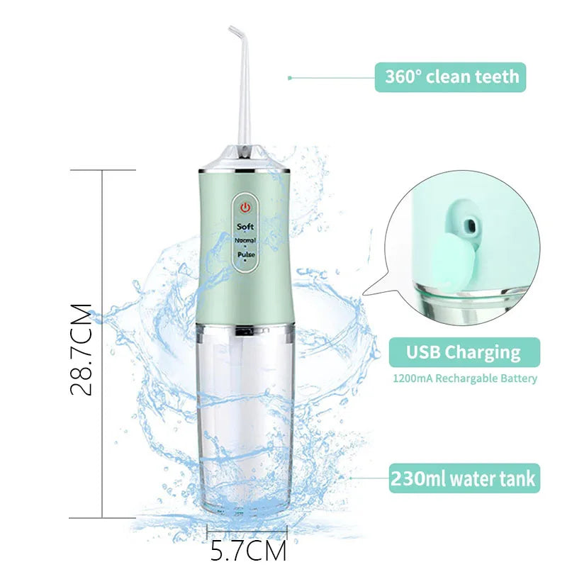 Pro Dental Oral Irrigator Flosser Removal Cleaning Wireless Brush Ipx7 Store Water Floss Irigator Waterpick For Tooth Mouth