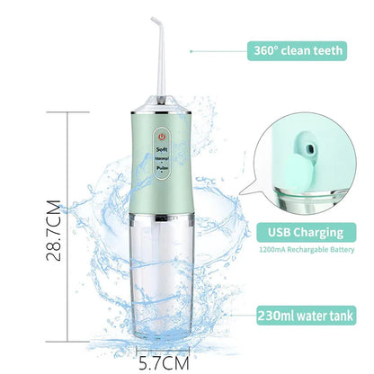 Pro Dental Oral Irrigator Flosser Removal Cleaning Wireless Brush Ipx7 Store Water Floss Irigator Waterpick For Tooth Mouth