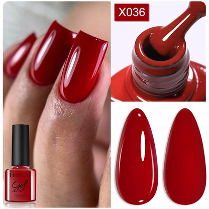 LILYCUTE Nude Crystal Rubber Base Gel Nail Polish Natural Color Semi Permanent UV Gel Soak Off Self Leveling Nail Gel Varnishes