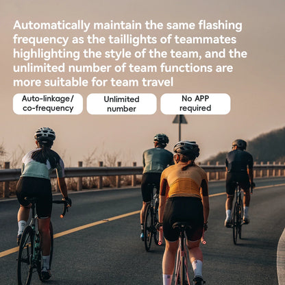 ROCKBROS Bike Handlebar Light LED Bicycle Waterproof Rechargeable Road Bike Handlebar End Plug Warning Taillight Bike Accessory