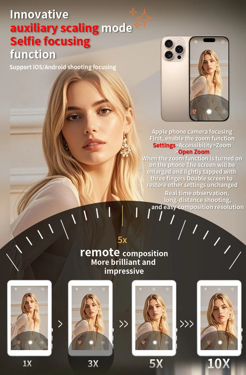Mobile phone magnetic projection device, rear - high - definition self - shooting, wireless projection is extremely convenient