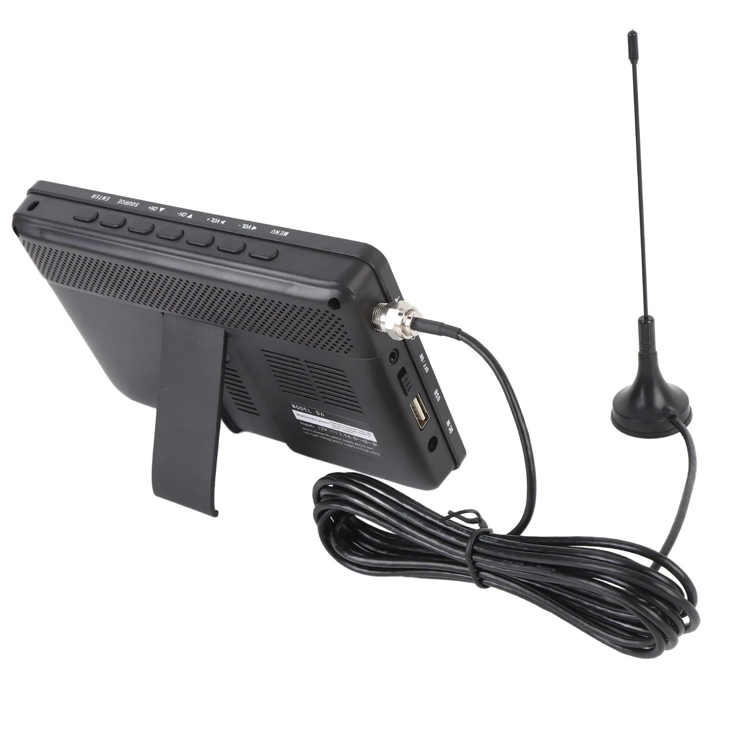 6 Inch Portable Digital ATSC TV ATSC  Digital TV Multi Formats Support High Sensitivity Tuner with Remote Control for Car