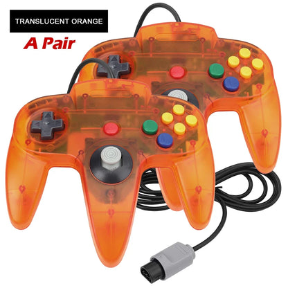 2PCS/Pair For N64 Controller Classic Wired Remote Control Gamepad Gaming Joystick Retro Video Game Joypad for N64 Console Access