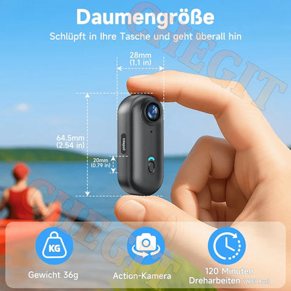 4K WiFi HD POV Magnetic Mini Action Camera Wireless Pocket Video Vlog Cam Helmet Motorcycle Bicycle Sports Holder Mount Recorder