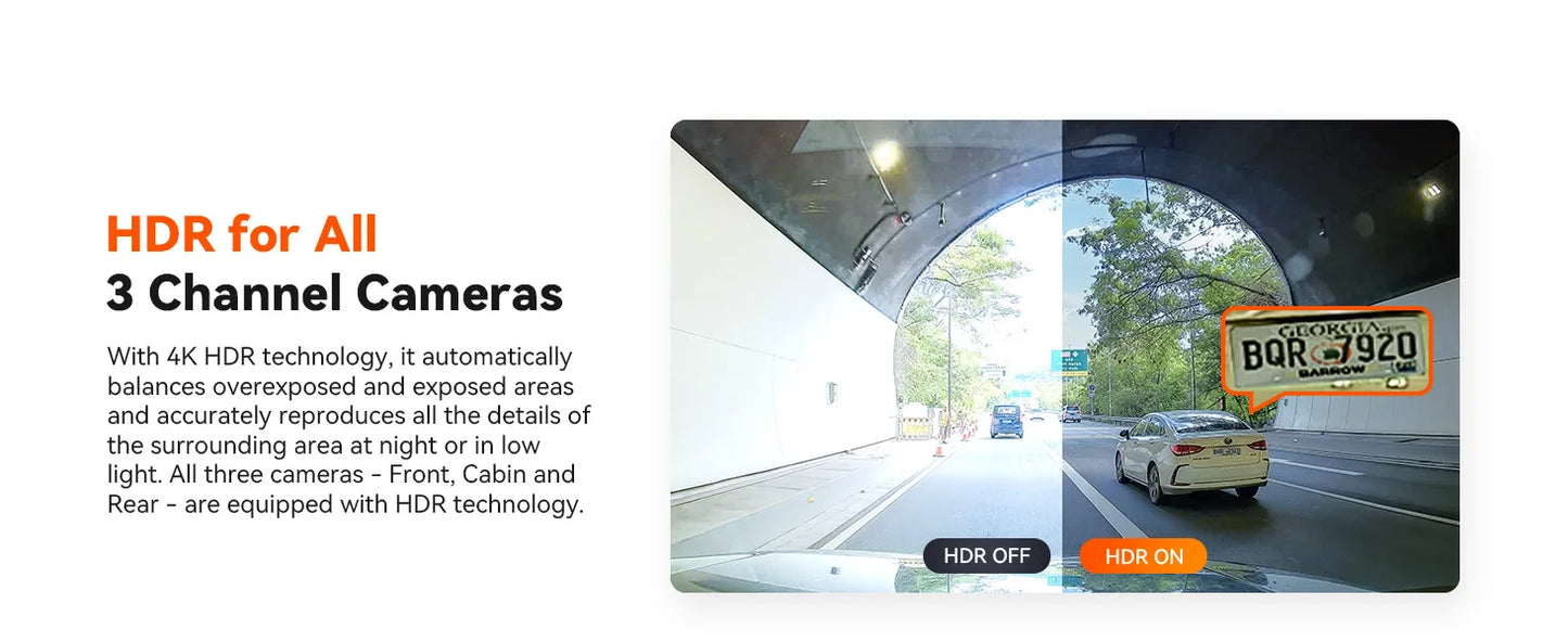 3 Channel Car DVR UHD 4K 3-Lens Inside Vehicle Dash Cam Three Way Camera DVRs Recorder Video Registrator GPS Dashcam Camcorder