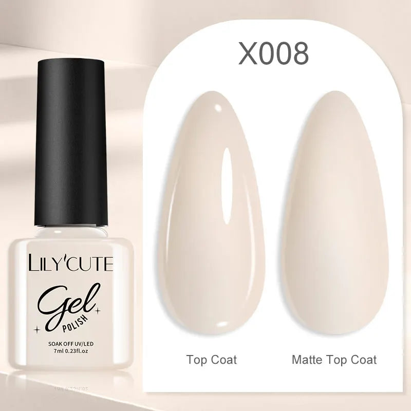 LILYCUTE Ancora Red Autumn Winter Gel Nail Polish Semi Permanent Soak Off UV LED Gel Varnish Manicure Nail Supplies
