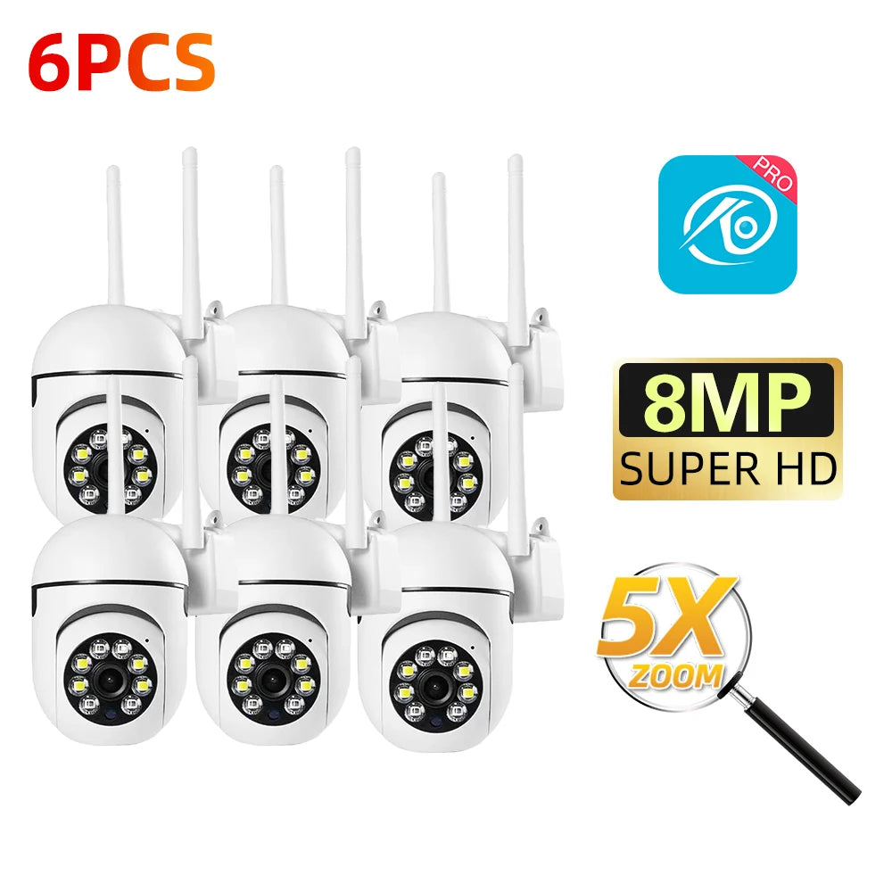 2.4G 8MP Cameras Wifi Video Surveillance IP Indoor Security Protection Monitor 5.0X Zoom Home Wireless Track Alarm O-Kam pro
