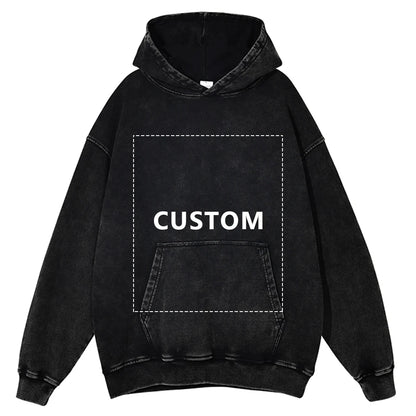 VIPReAlr2025 Winter Hoodie Retro Harajuku Fashion Washed Cotton 380GSM Pullover Sweatshirt Y2K RE Alr