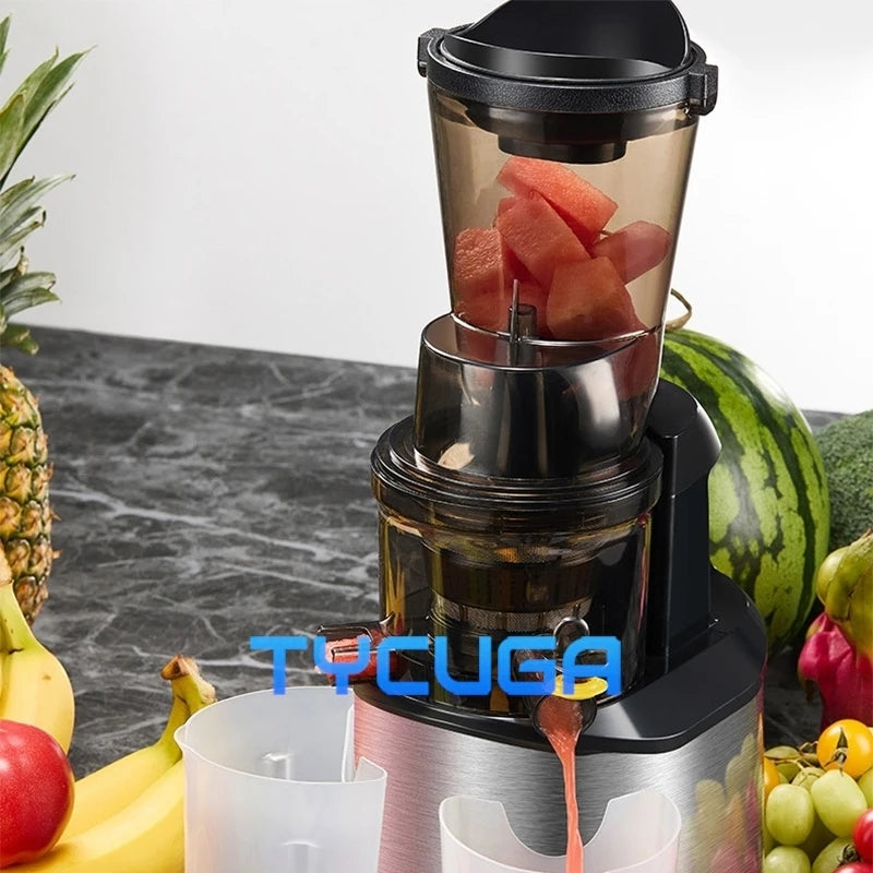 850W Slow Masticating Juicer Machine 75mm Wide Chute Vertical Spiral Extractor Home Use For Fruits Vegetables Higher Juice Yield