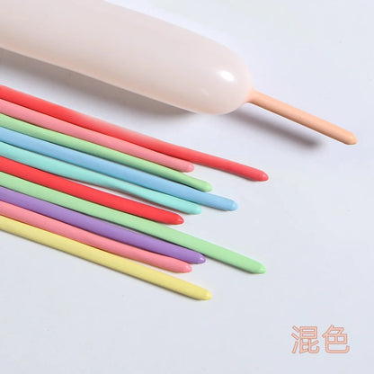 100pcs Thickening Long Balloons for Tying Arch Twisting Latex Modeling Skinny Birthday Balloon for Kids Party Wedding Decoartion