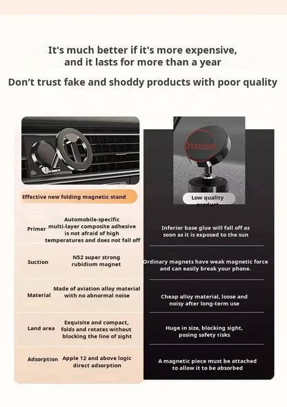 Magnetic Car Phone Holder Support Foldable Desktop Smartphone Mount Stand For Magsafe iPhone 16 15 14 13 12 For Samsung Xiaomi