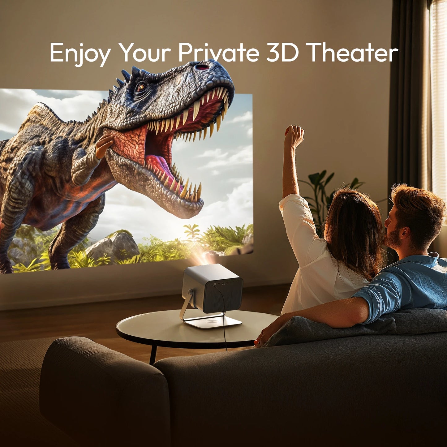 BYINTEK R90 Max Full HD 1080P Projector 4K DLP 2200 ANSI Lumens Android TV 11.0  3D 4K Supported Smart  Home Theater  Projector