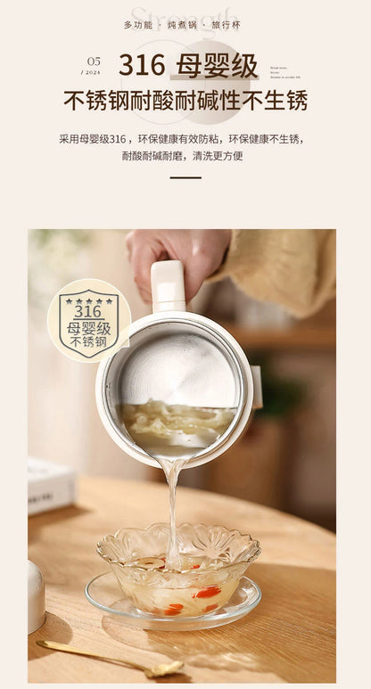 1pcs Automatic Portable Electric Cooking Pot Small Instant Noodle Pot Dormitory Multifunctional Integrated Pot