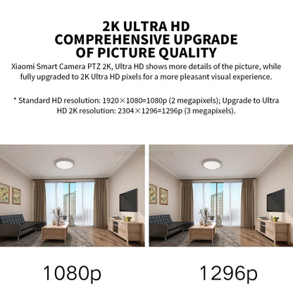 Xiaomi 360° Smart Home Security Camera Mi PTZ 2K Webcam 1296P 3 Megapixel AI Human Detection Night Vision Webcam Chinese Version