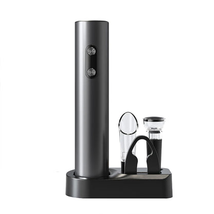 Electric Wine Opener Set Automatic Corkscrew with Aerator Pourer and Foil Cutter for Kitchen Bar Party Gifts