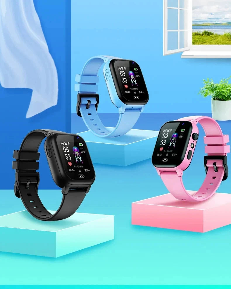 2026 Lenovo Kids Smart Watch SOS GPS Location Tracke Sim Card Call Child SmartWatch Camera Waterproof Watch Gift For Ios Android