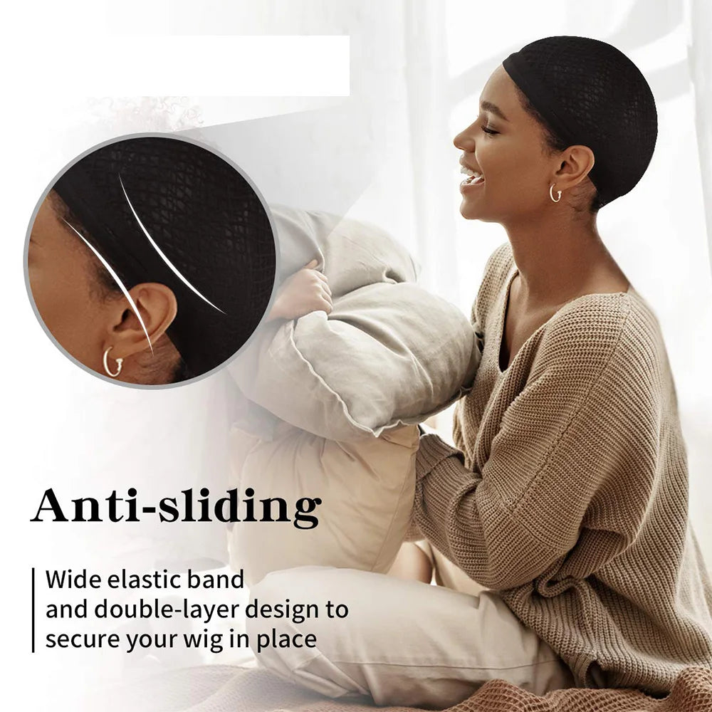 G&T Wig Black Mesh Wig Cap Net, Closed End Hair Mesh Net, Liner Weaving Caps for Women, Men, Kids, Wig Caps