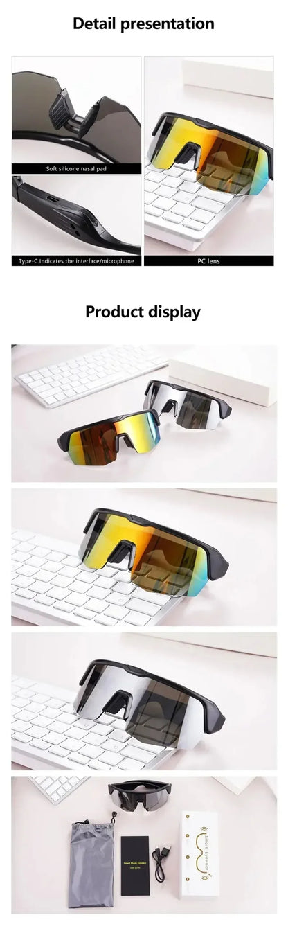 Cycling Running Bluetooth Smart Glasses Technology Audio Call Remote Headset Sunglasses Sports Driving Music Earbuds Headphones