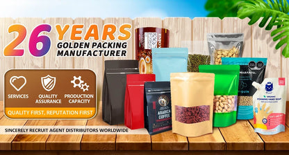 100pcs custom logo Wholesale Black Kraft Paper Stand up Pouch with Window Reusable Food Packaging Zip Lock Bag