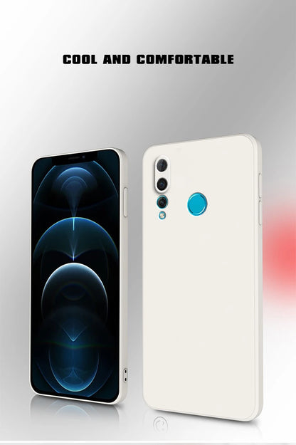 Square Liquid Silicone Phone Case for Huawei Y6P Y7P 2020 P40 lite E Y6 Y6S Y7 Y9 Prime 2019 P smart Z P30 Lite Back Cover Case
