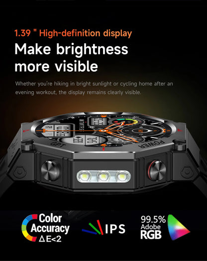 2025 New T-Rex 3 Ultra GPS Smart Watch Men 10ATM IP68 Waterproof Built-in Dual-band GNSS Compass Military Sport Smart Watch