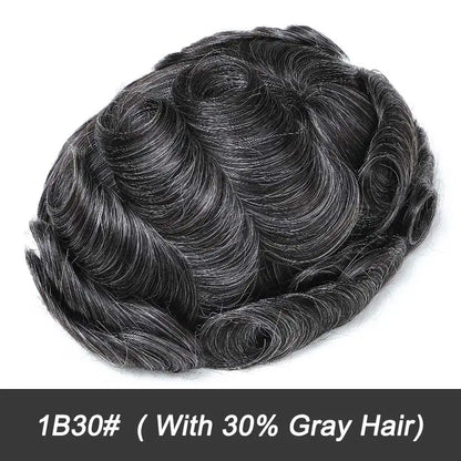 Australia Toupee Men Lace and PU Base Breathable Men's Wig For Men Capillary Prosthesis Replacement Natural Hairline System