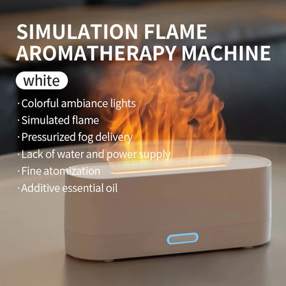 160ml Flame Diffuser Humidifier 7 Colors Light Changing Essential Oil Diffusers Aromatherapy Diffusers for Home Office Bedroom