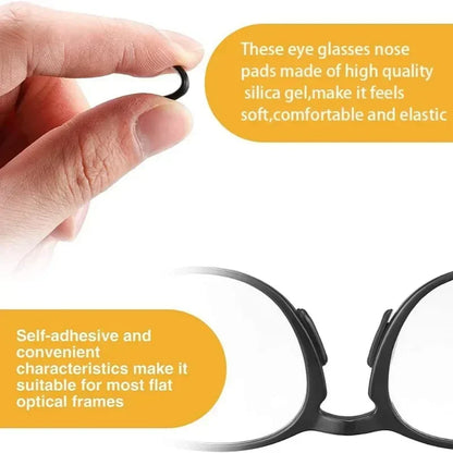 10/60pcs Glasses Nose Pads Adhesive Silicone Nose Pads Non-slip Transparent Nosepads for Glasses Eyeglasses Eyewear Accessories