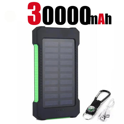 500000mAh Waterproof Outdoor Solar Power Bank Dual USB Travel Portable Solar Phone Charger Solar Powerbanks For Camping
