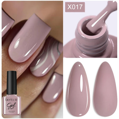 LILYCUTE 7ml Brown Red Purple Nail Gel Polish Coffee Color Series Semi Permanent UV Gel Soak off Nail Gel Varnishes For Nail Art